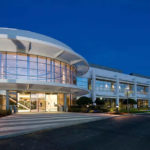 A beautiful scenery photo of outside view at CIO Research Park (Kaplan) at night.